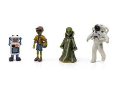 Scenic Accents - Sci-Fi 4-Pack Find Me Figures - N Scale #A2870