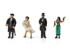 Scenic Accents - Historical People 4-Pack Find Me Figures - N Scale #A2871