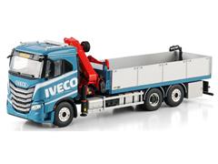 WSI #04-2214 - Iveco S-Way - AS Low Rigid Flatbed Truck 6X2 Tag Axle with Palfinger PK 24 001 SLD 5