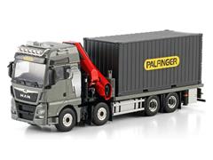 WSI #04-2216 - Man TGX XXL Euro 6C Facelift Rigid Flatbed Truck 8X4 with Palfinger PK 480 TEC and 20 Container